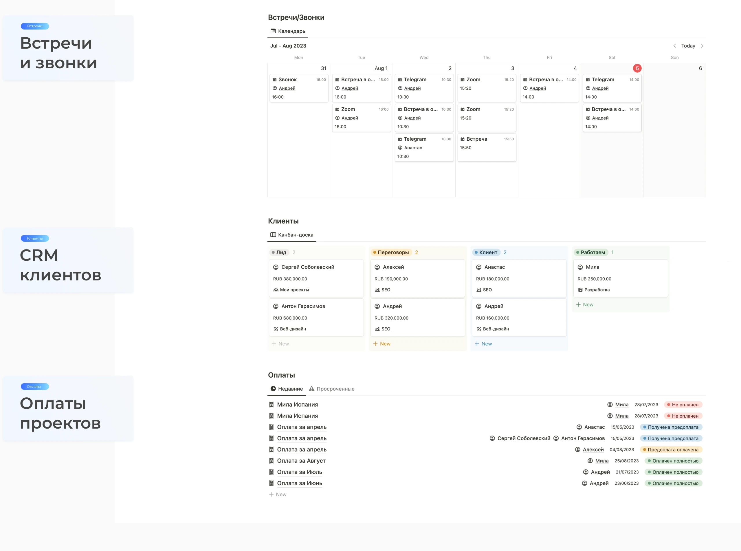 Управление бизнесом в Notion - Company OS