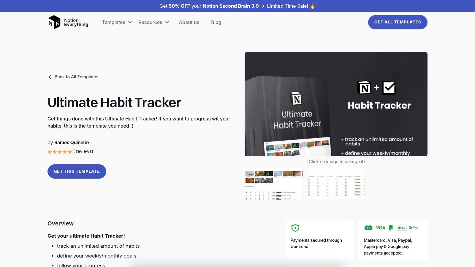 Ultimate Habit Tracker by Notion Everything