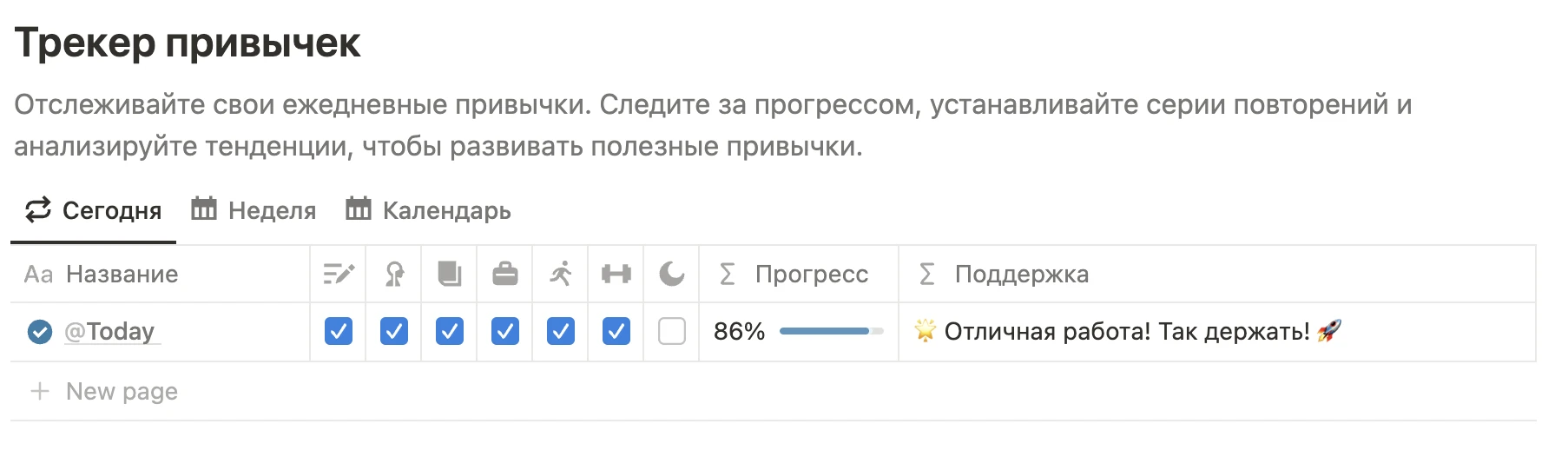 Трекер привычек